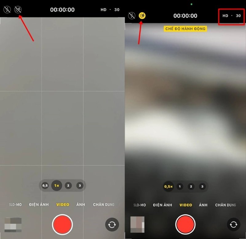 Cách bật chế độ Action Mode trên Iphone